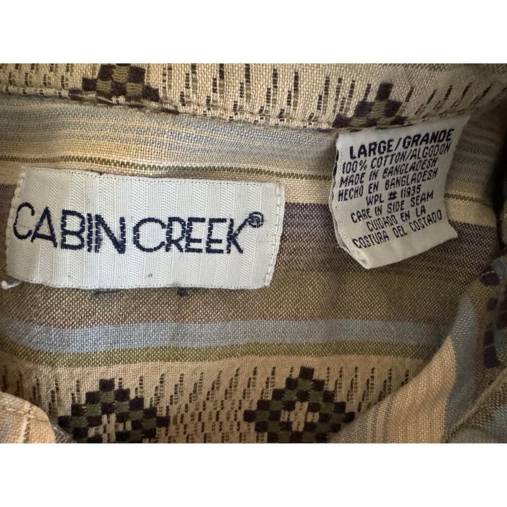 Cabin Creek Women’s Large 90s Southwestern Aztec Embroidered Button Down Shirt - Picture 7 of 7
